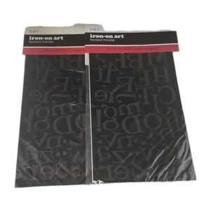 New S.E.I. Flocked Iron-On Transfer 3-Inch FOR FUN Sports Letters Black 2-Pack
